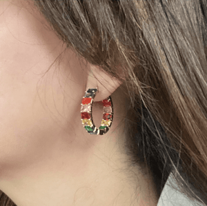 Celine rainbow hoop earrings - Amysshoppe.com