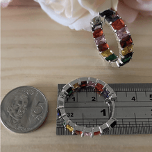 Load image into Gallery viewer, Celine rainbow hoop earrings - Amysshoppe.com