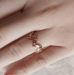 Veda single band zigzag ring - Amysshoppe.com