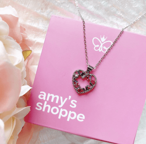 Leslie rainbow heart necklace - Amysshoppe.com